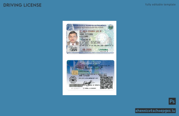 Beispiel für einen Führerschein aus El Salvador